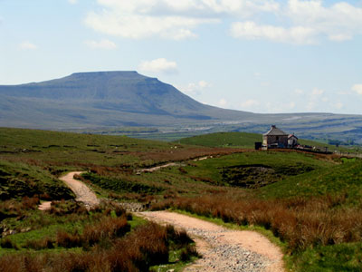 Looking across towards Ingleborough and back towards the Blea Moor signal box