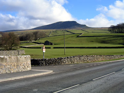 Pen-y-ghent from Horton at the start of the walk