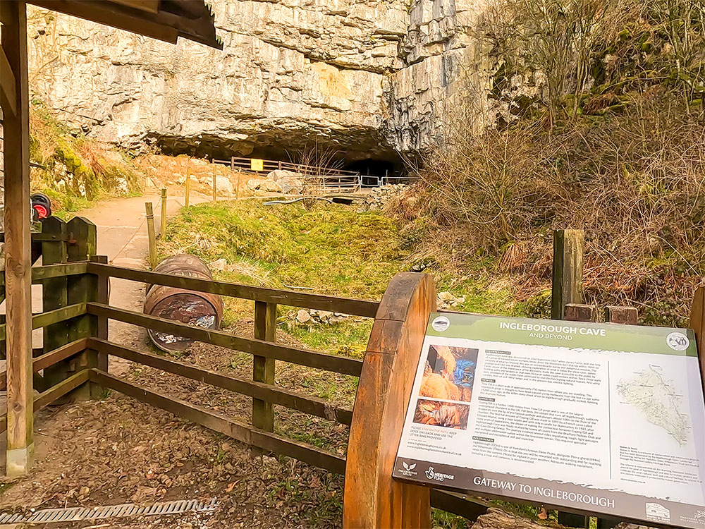 Information Board about Ingleborough Cave