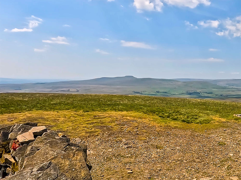 Looking towards Ingleborough from the summit of Pen-y-ghent