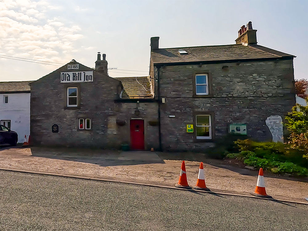 The Old Hill Inn walked past on the Yorkshire Three Peaks Challenge route