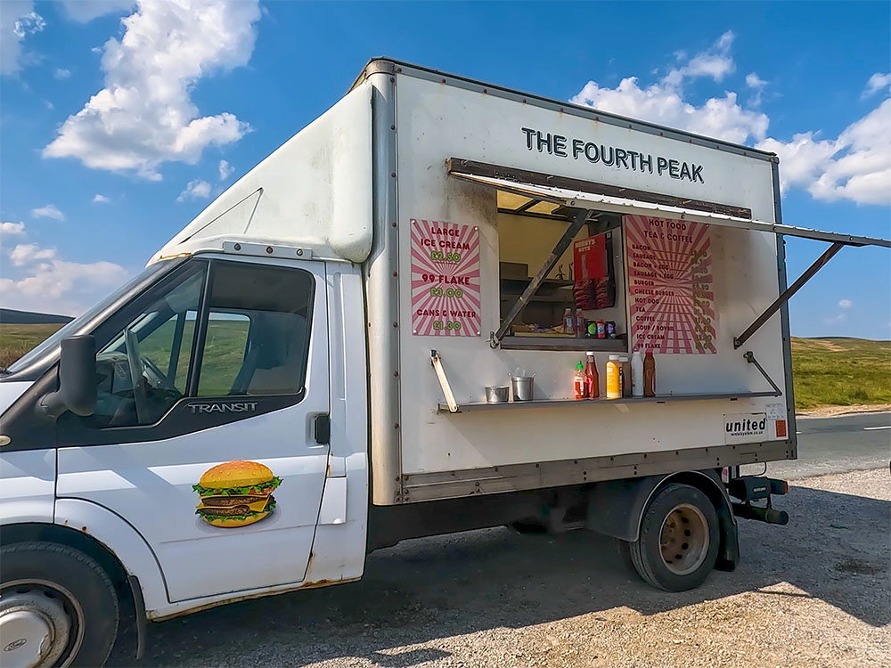 The refreshments van that is often in the layby at Ribblehead... know as the 'Fourth Peak'