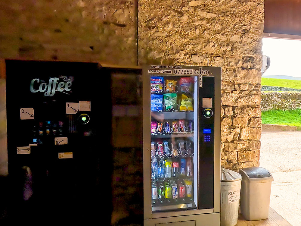 The vending machine in the barn at the side of Philpin Café