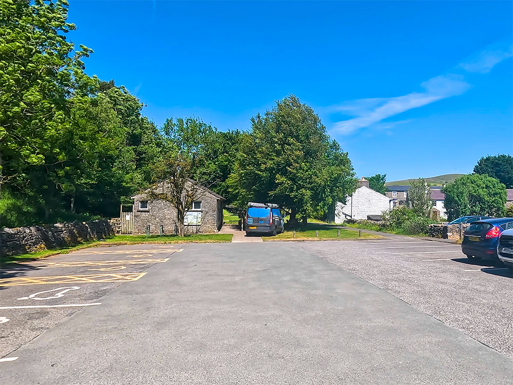 The toilets and car park at Horton in Ribblesdale