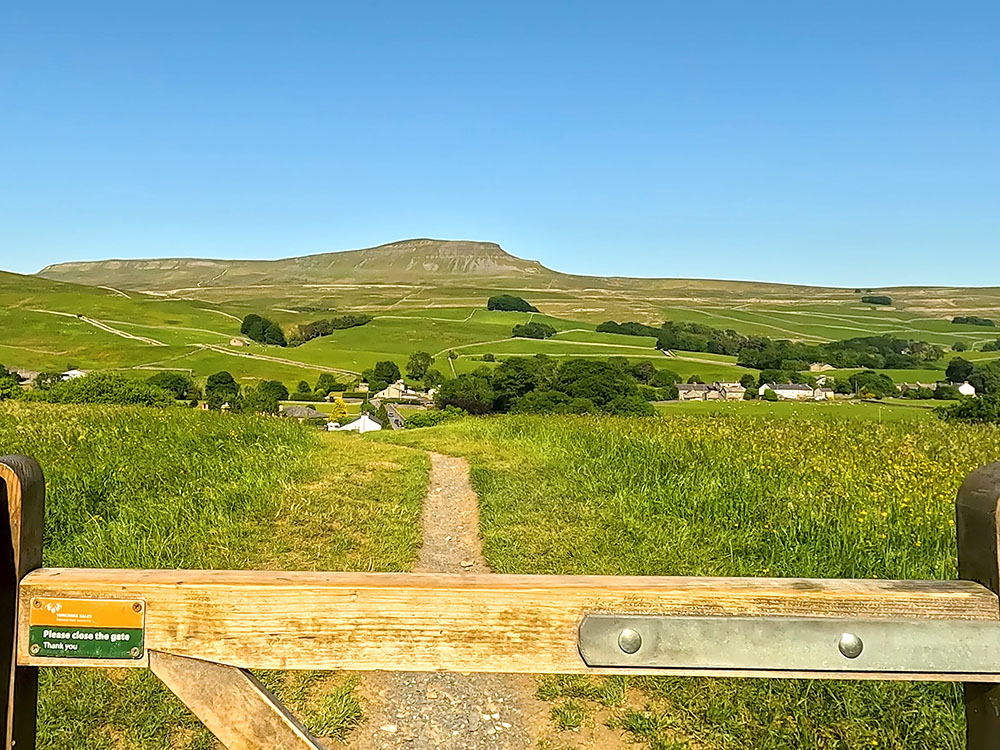 Through this gate there is just one final field to cross before reaching Horton in Ribblesdale