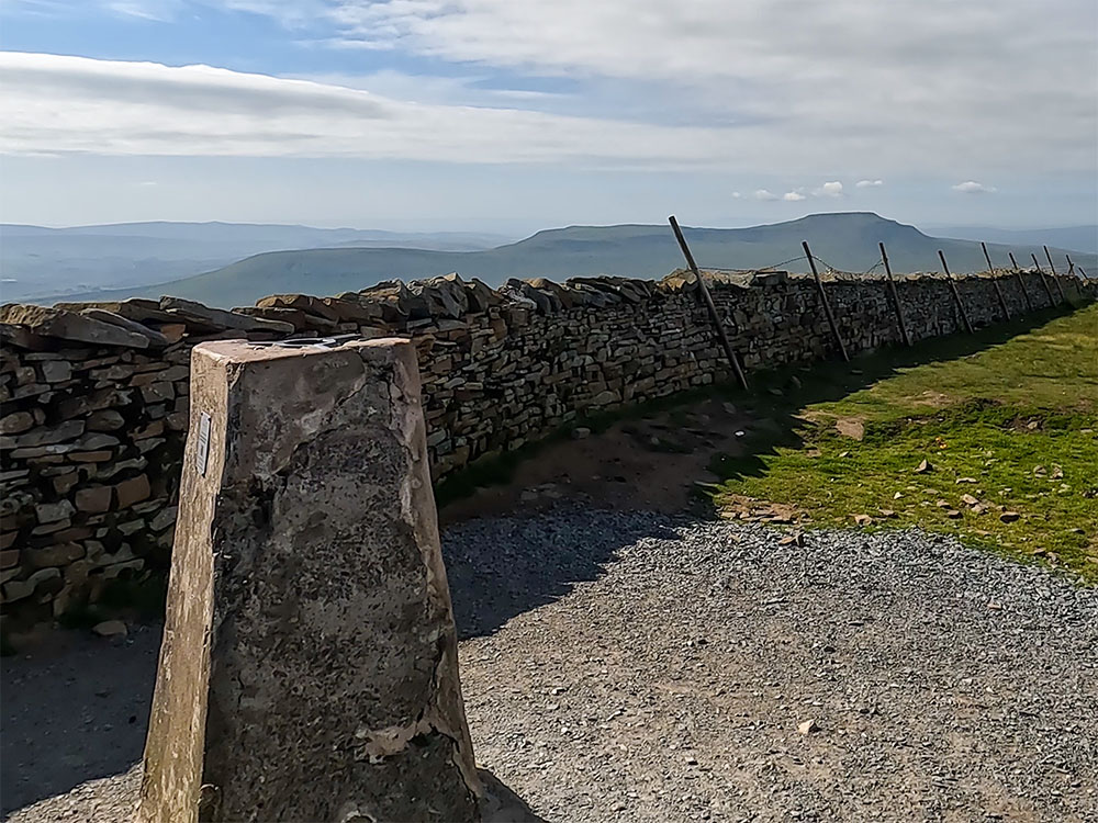 Looking towards Ingleborough from the summit of Whernside