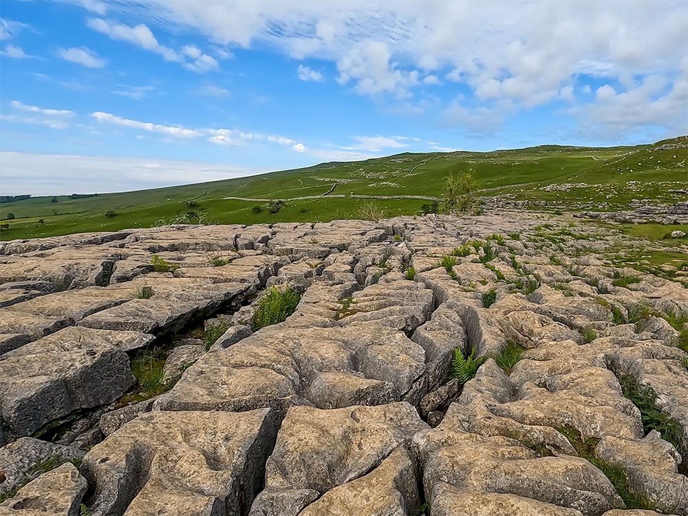The limestone pavement above Malham Cove