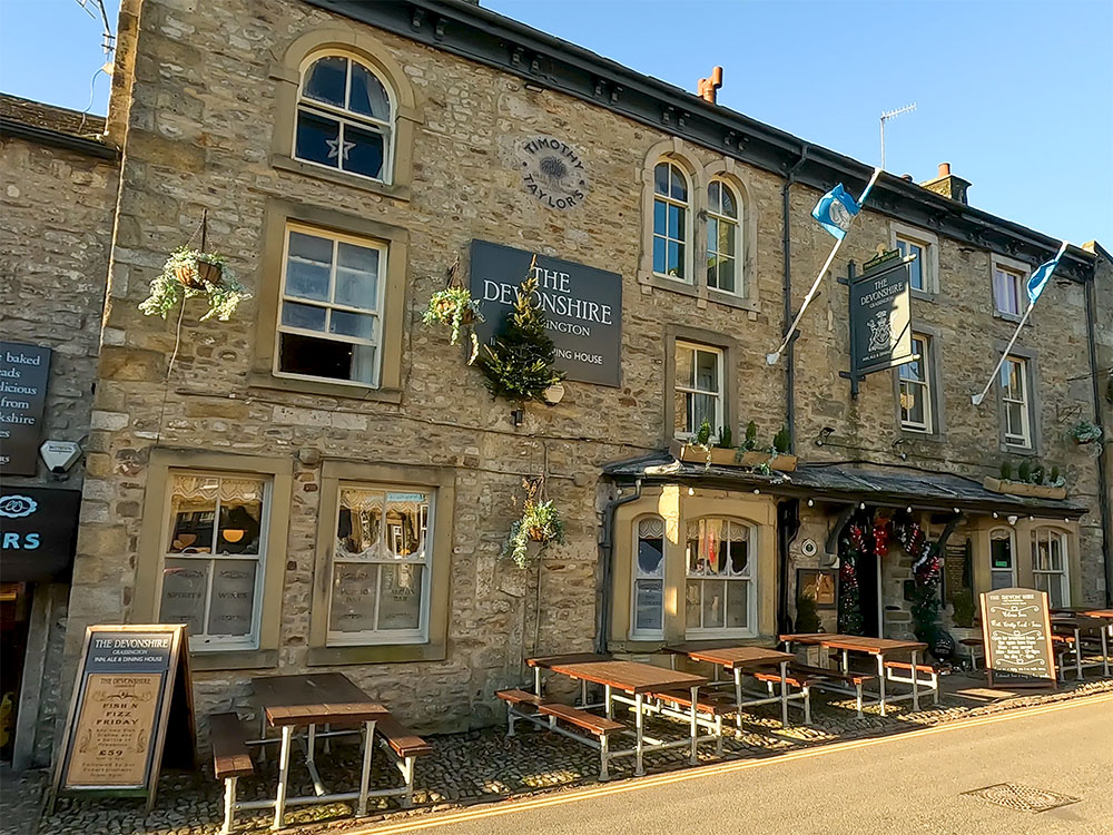 The Devonshire pub in Grassington, which doubles as the Drovers Inn, in All Creatures Great and Small